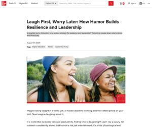 McGraw Hill Leadership Today Blog - Laugh First, Worry Later_Lori Harris
