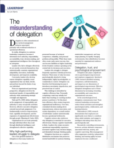 The misunderstanding of delegation. Lori Harris, Enterprising Women Magazine, Summer Issue, 2026